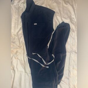 FIGS Rafaela Cargo ScrubJumpsuit- Dark Harbor